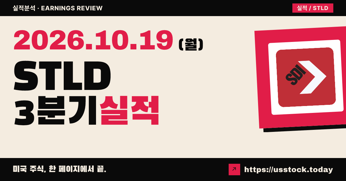 스틸 다이내믹스($STLD) 2026회계연도 3분기 실적 분석: 매출 상회·주당이익 하회