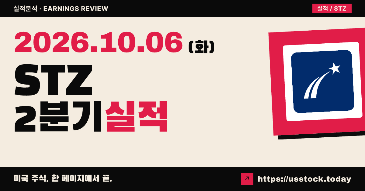 콘스텔레이션 브랜즈($STZ) 2027회계연도 2분기 실적 분석: 매출·EPS 상회