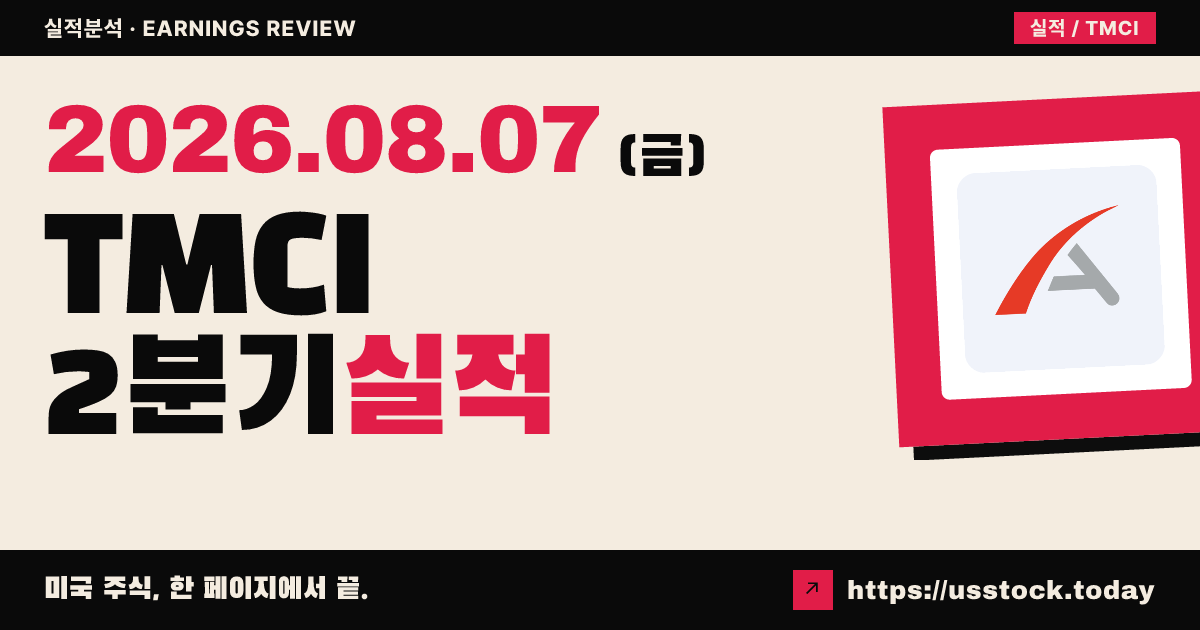 트리스 메디컬 컨셉츠($TMCI) 2026년 2분기 실적 분석 — 매출 예상 상회·연간 가이던스 상향에 시간외 강세