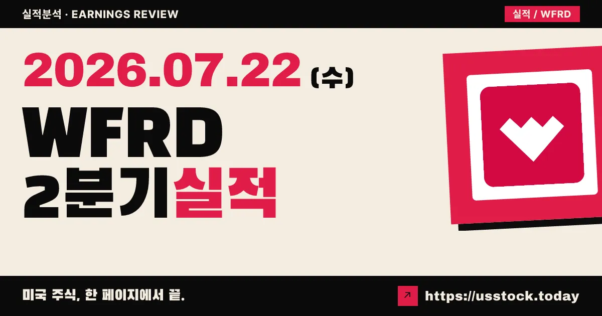 웨더포드 인터내셔널($WFRD) 2026년 2분기 실적 분석 — 매출은 예상 부합, 이익은 컨센서스 대폭 하회(중동 리스크)