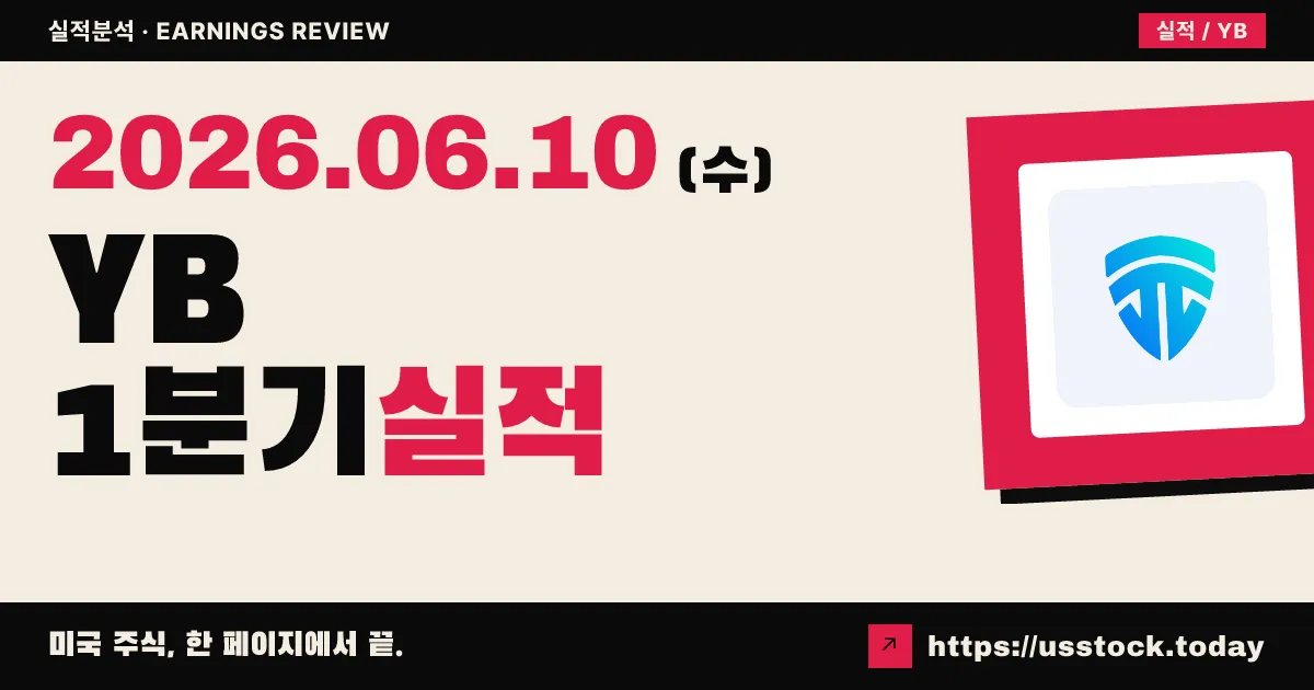 위안바오(YB) 2026년 1분기 실적 분석 — 매출 35.6% 급증, 배당·자사주 매입 발표
