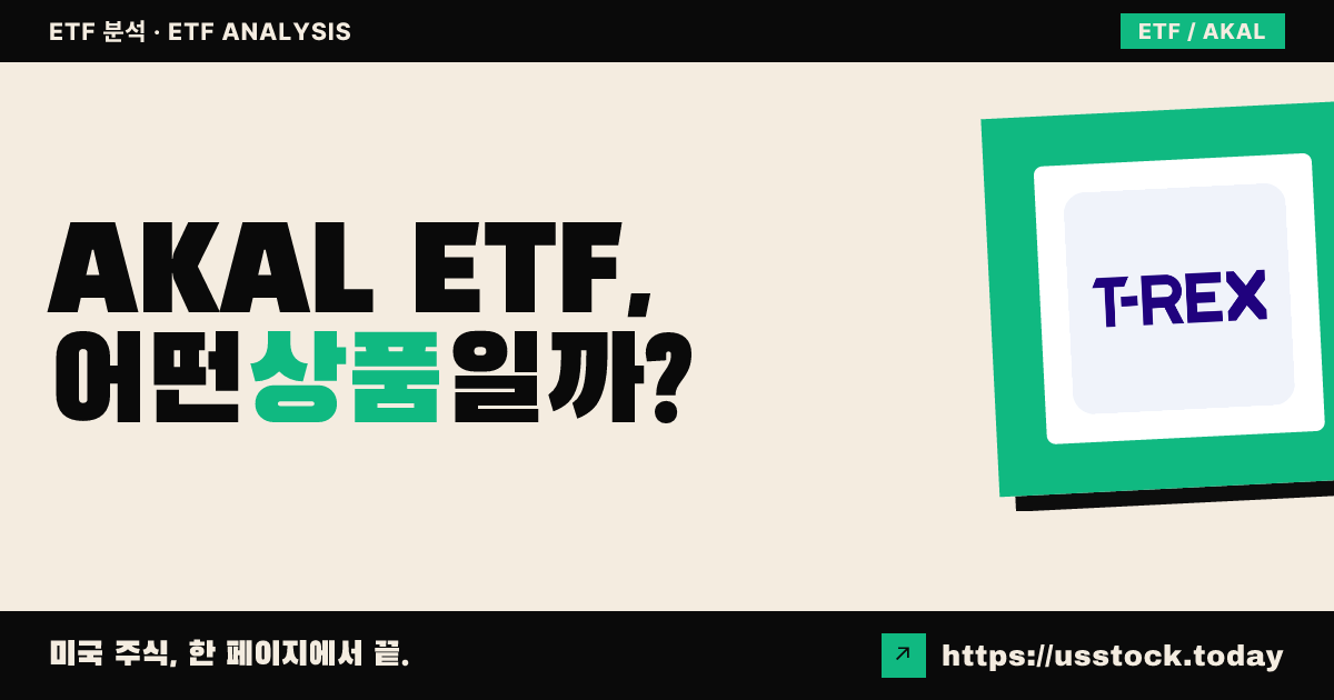 AKAL ETF, 어떤 상품일까? - 수익률·보수율·구성종목·대안 ETF 총정리