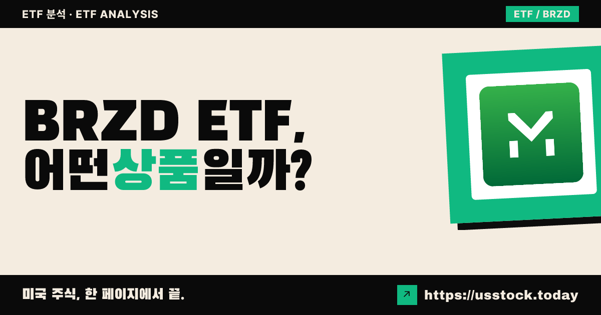 BRZD ETF, 어떤 상품일까? - 수익률·보수율·구성종목·대안 ETF 총정리