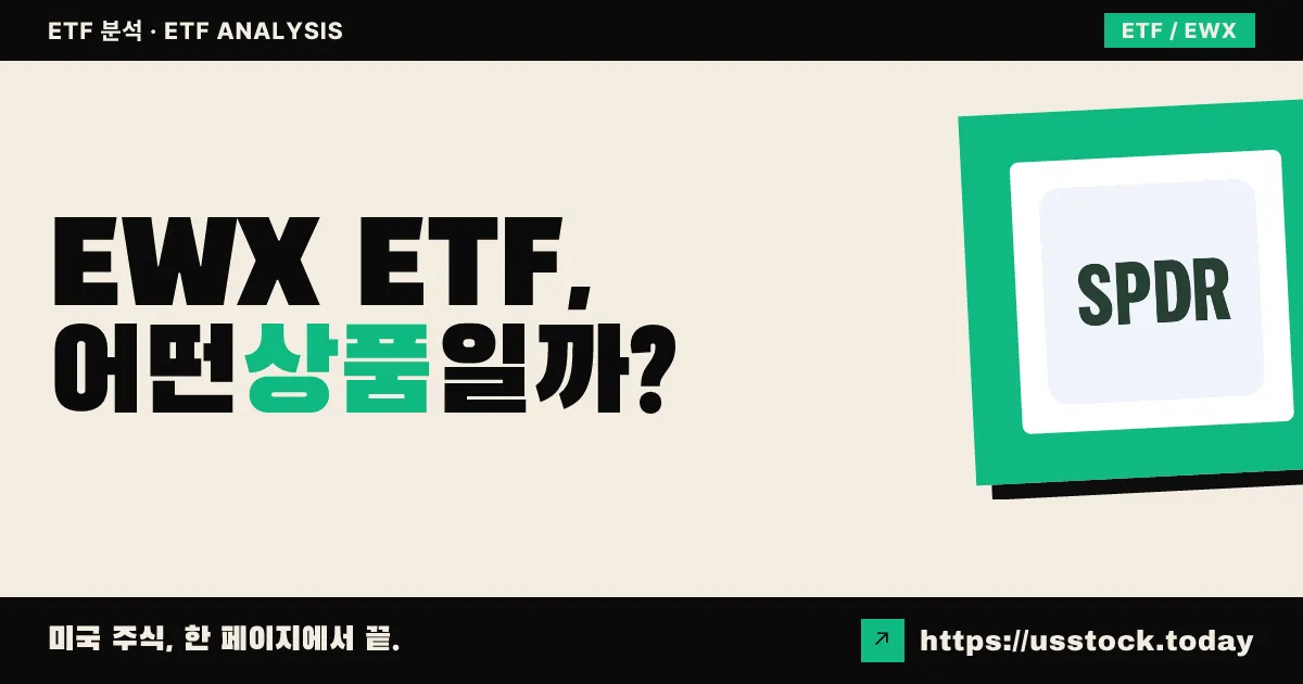 EWX ETF, 어떤 상품일까? - 수익률·보수율·구성종목·대안 ETF 총정리