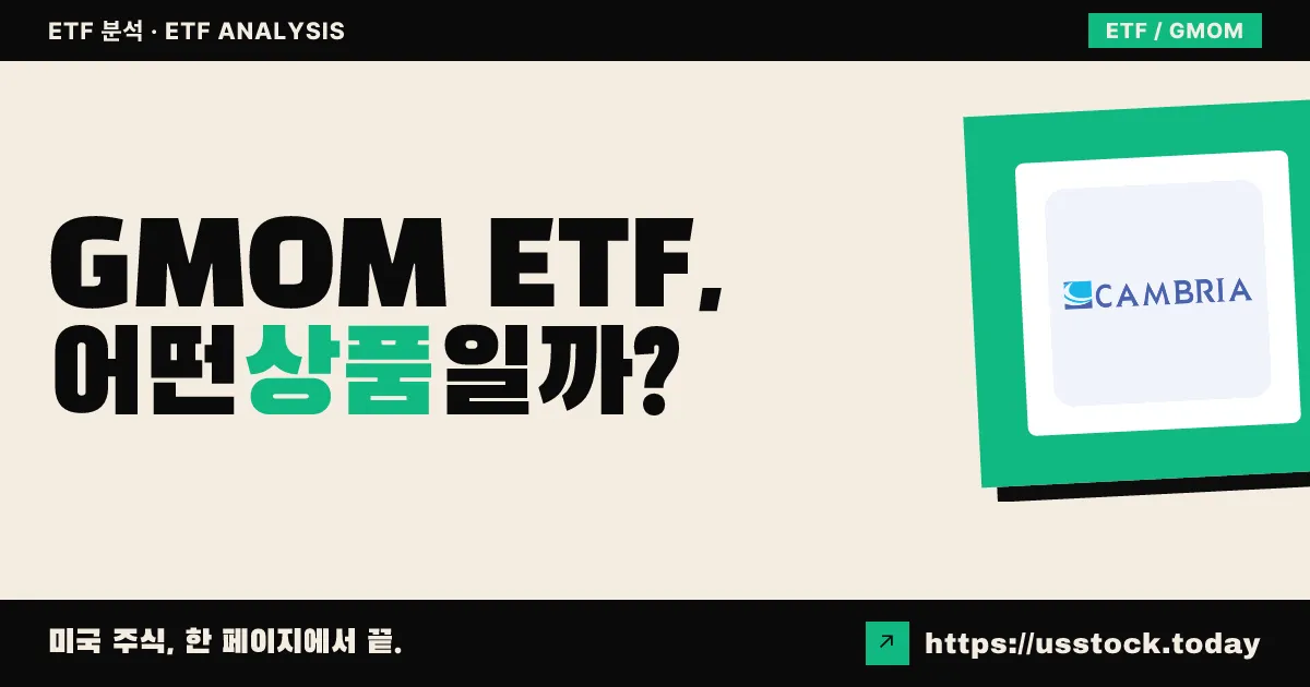 GMOM ETF, 어떤 상품일까? - 수익률·보수율·구성종목·대안 ETF 총정리
