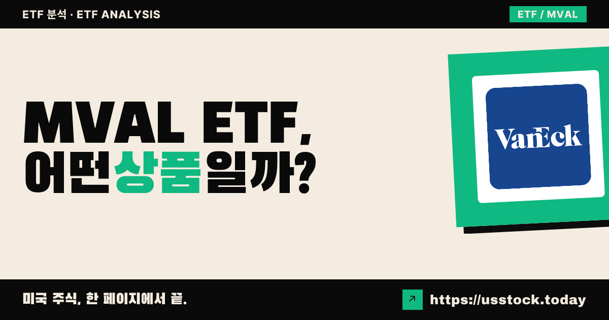 MVAL ETF, 어떤 상품일까? - 수익률·보수율·구성종목·대안 ETF 총정리
