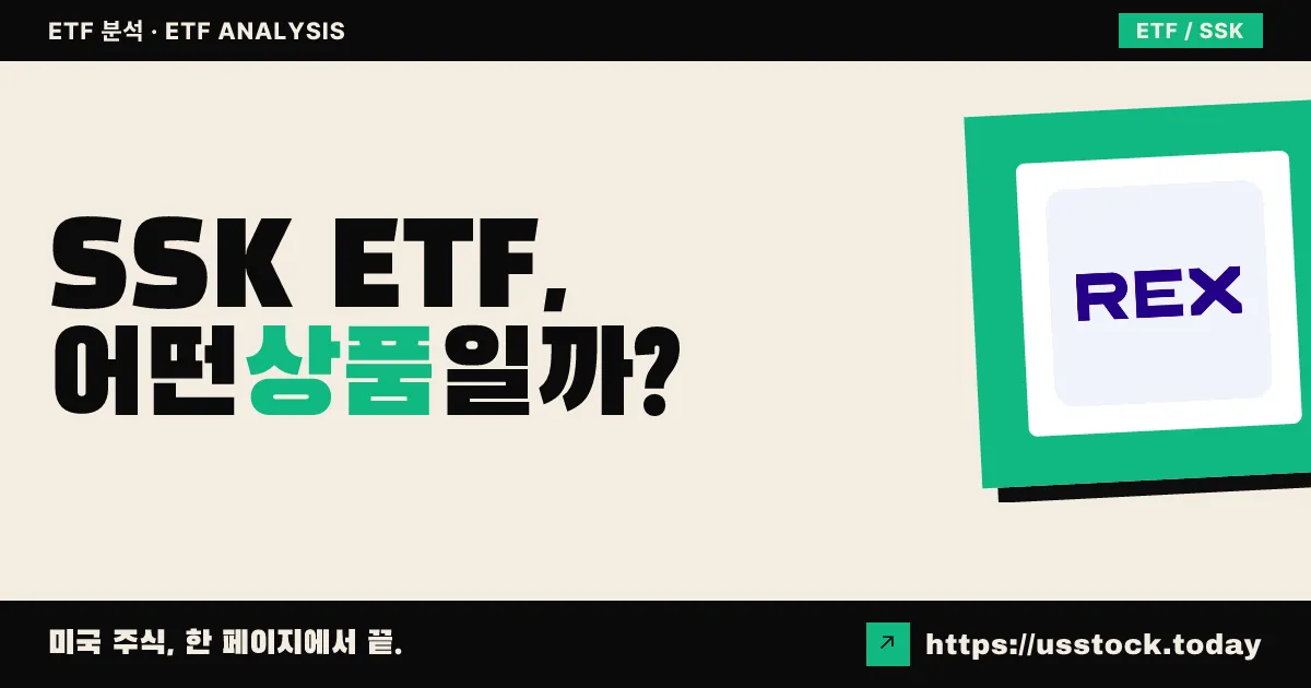 SSK ETF, 어떤 상품일까? - 수익률·보수율·구성종목·대안 ETF 총정리