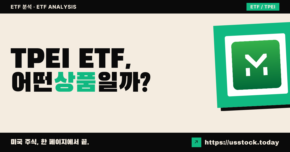 TPEI ETF, 어떤 상품일까? - 수익률·보수율·구성종목·대안 ETF 총정리