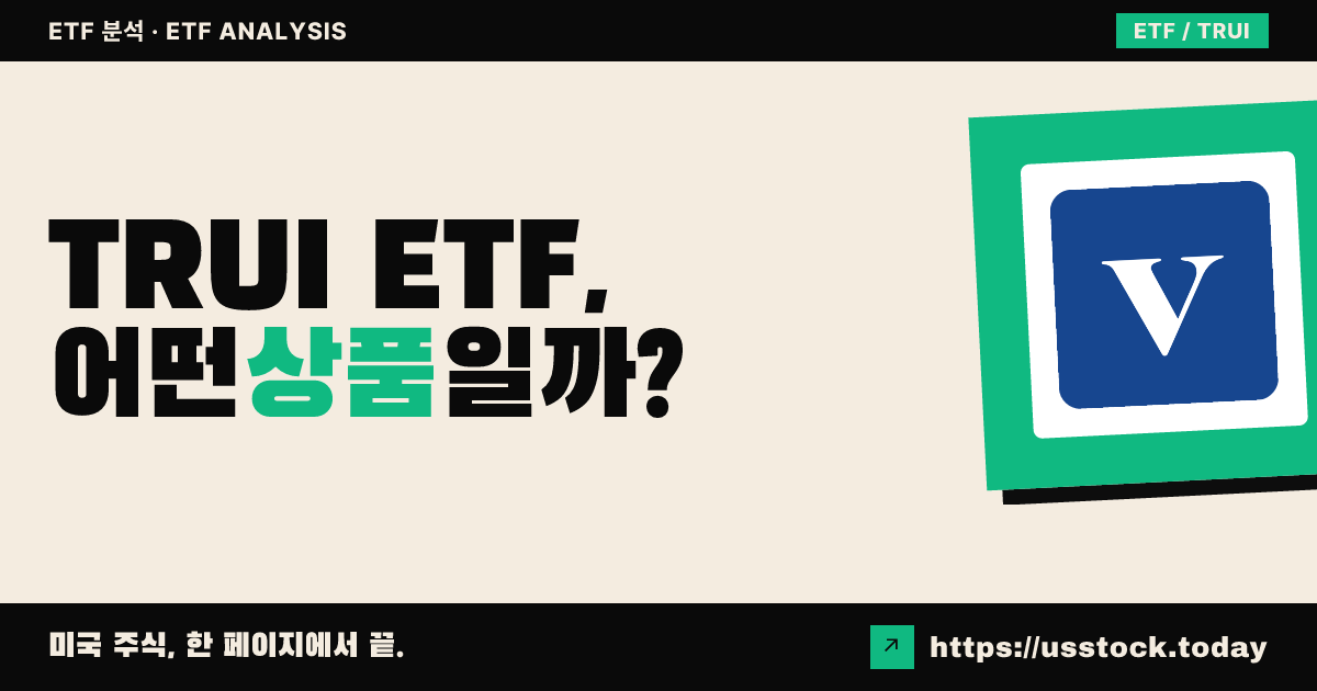 TRUI ETF, 어떤 상품일까? - 수익률·보수율·구성종목·대안 ETF 총정리
