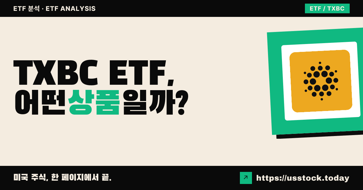 TXBC ETF, 어떤 상품일까? - 수익률·보수율·구성종목·대안 ETF 총정리