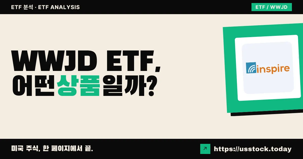 WWJD ETF, 어떤 상품일까? - 수익률·보수율·구성종목·대안 ETF 총정리