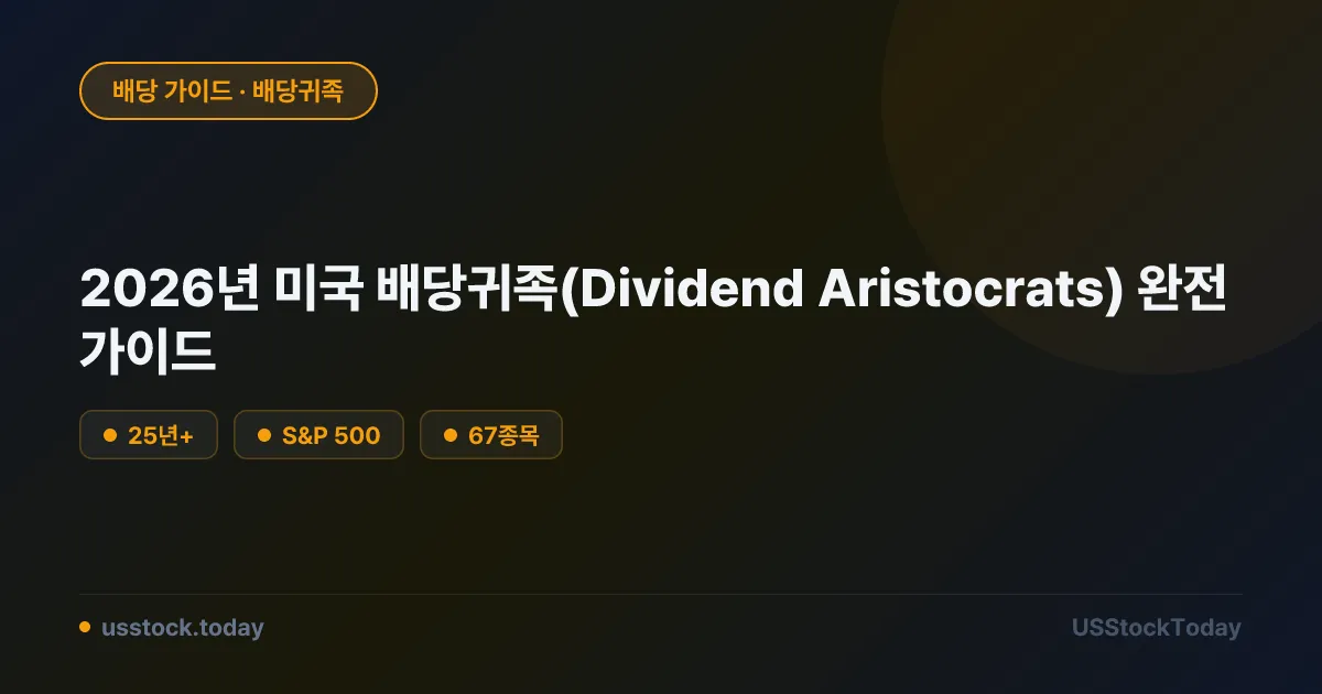 2026년 미국 배당귀족(Dividend Aristocrats) 완전 가이드