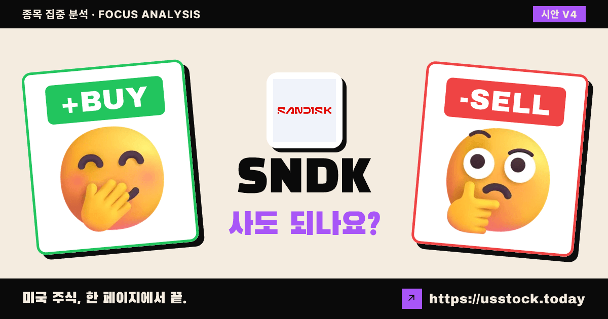 SNDK (샌디스크), 이 종목 사도 되나요? — 8월 둘째 주 (31호)